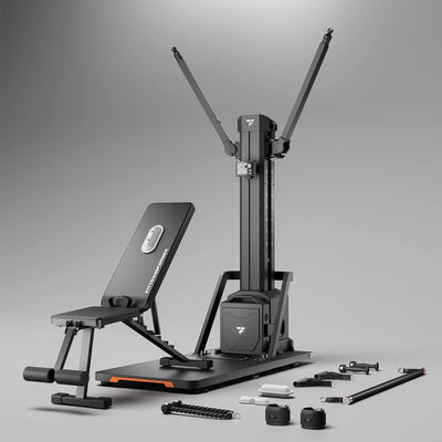 FitTransformer Titan Strength and Cardio Skiing Machine with accessories.
