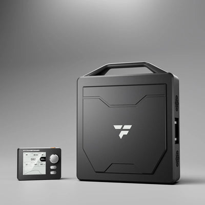 FitTransformer Modular Frames with sleek black design and digital interface